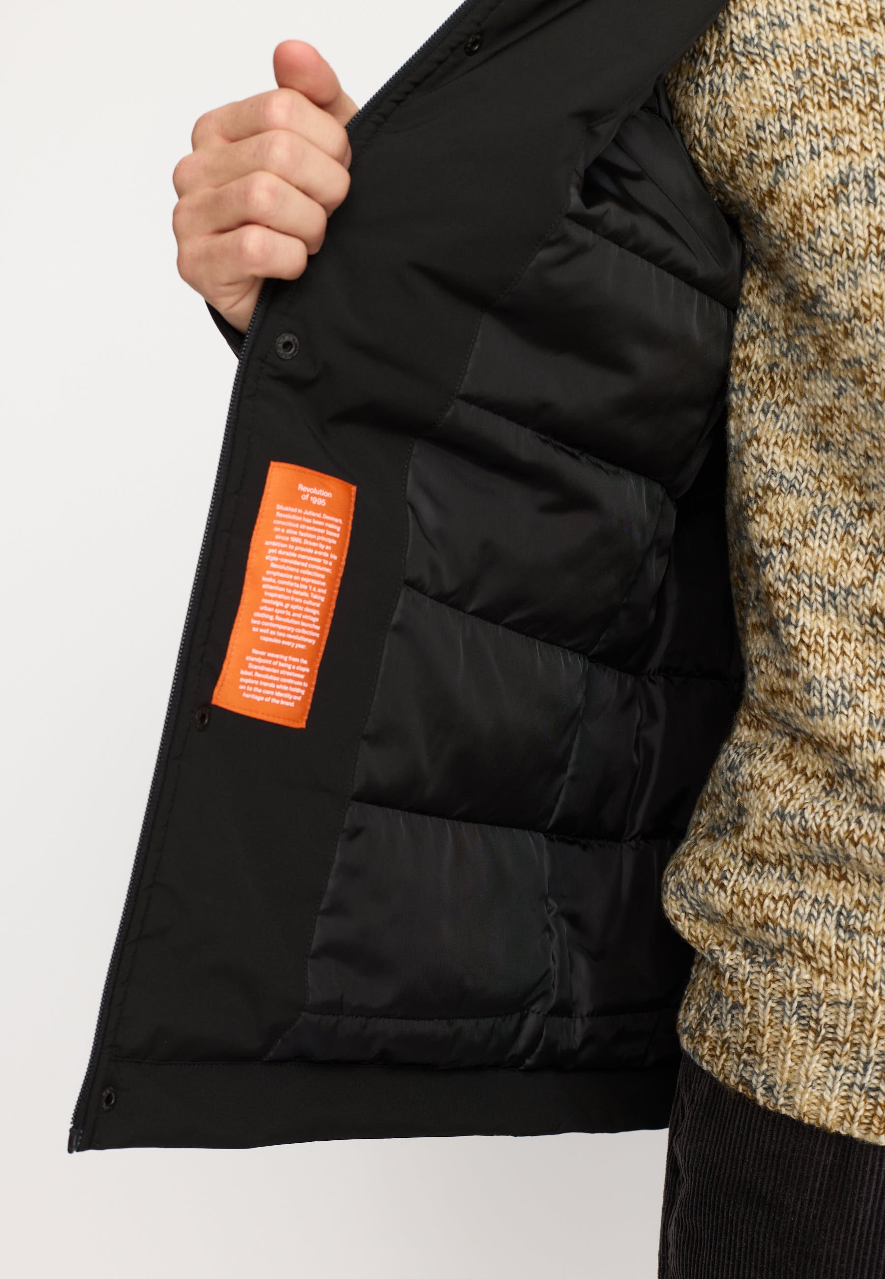 Revolution Padded Tech Jacket Winter Outerwear Black
