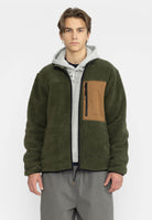 Revolution Pocket Teddy Jacket Fleece Army