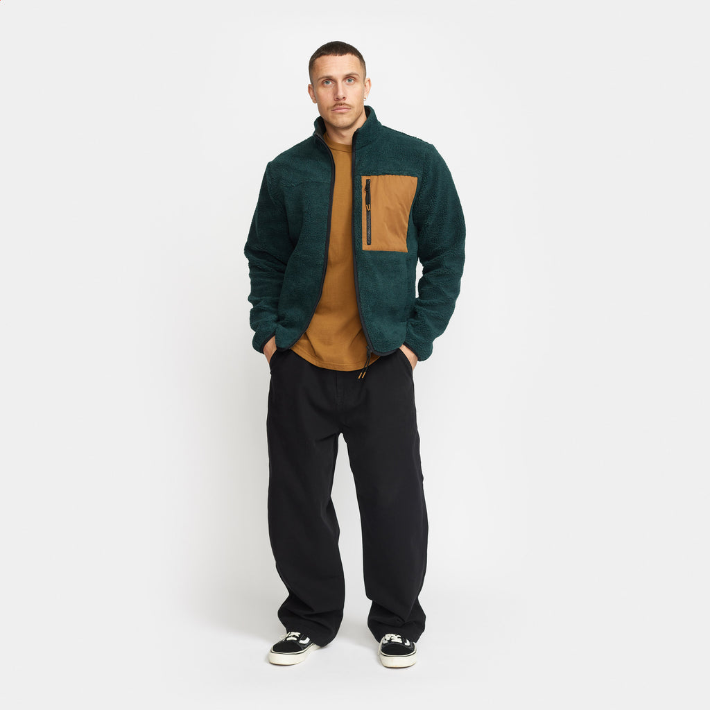 Revolution Pocket Teddy Jacket Fleece Darkgreen