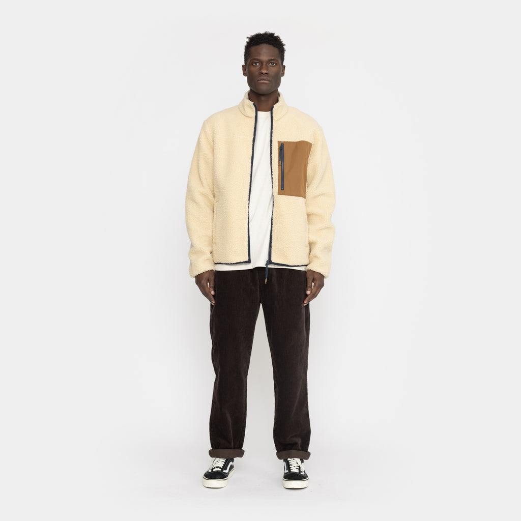 Revolution Pocket Teddy Jacket Fleece Offwhite