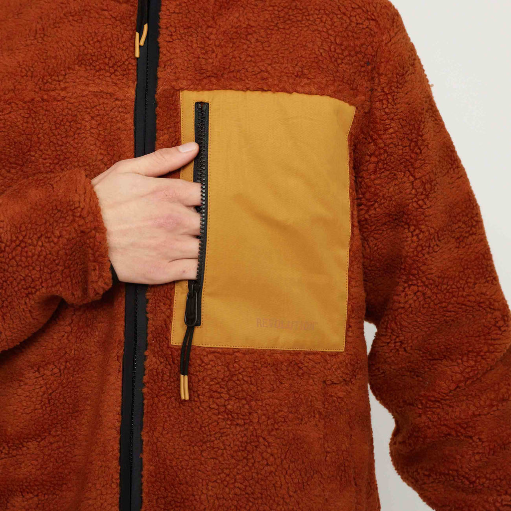 Revolution Pocket Teddy Jacket Fleece Orange