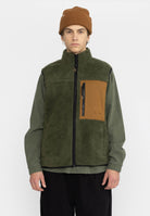Revolution Pocket Teddy Vest Fleece Army