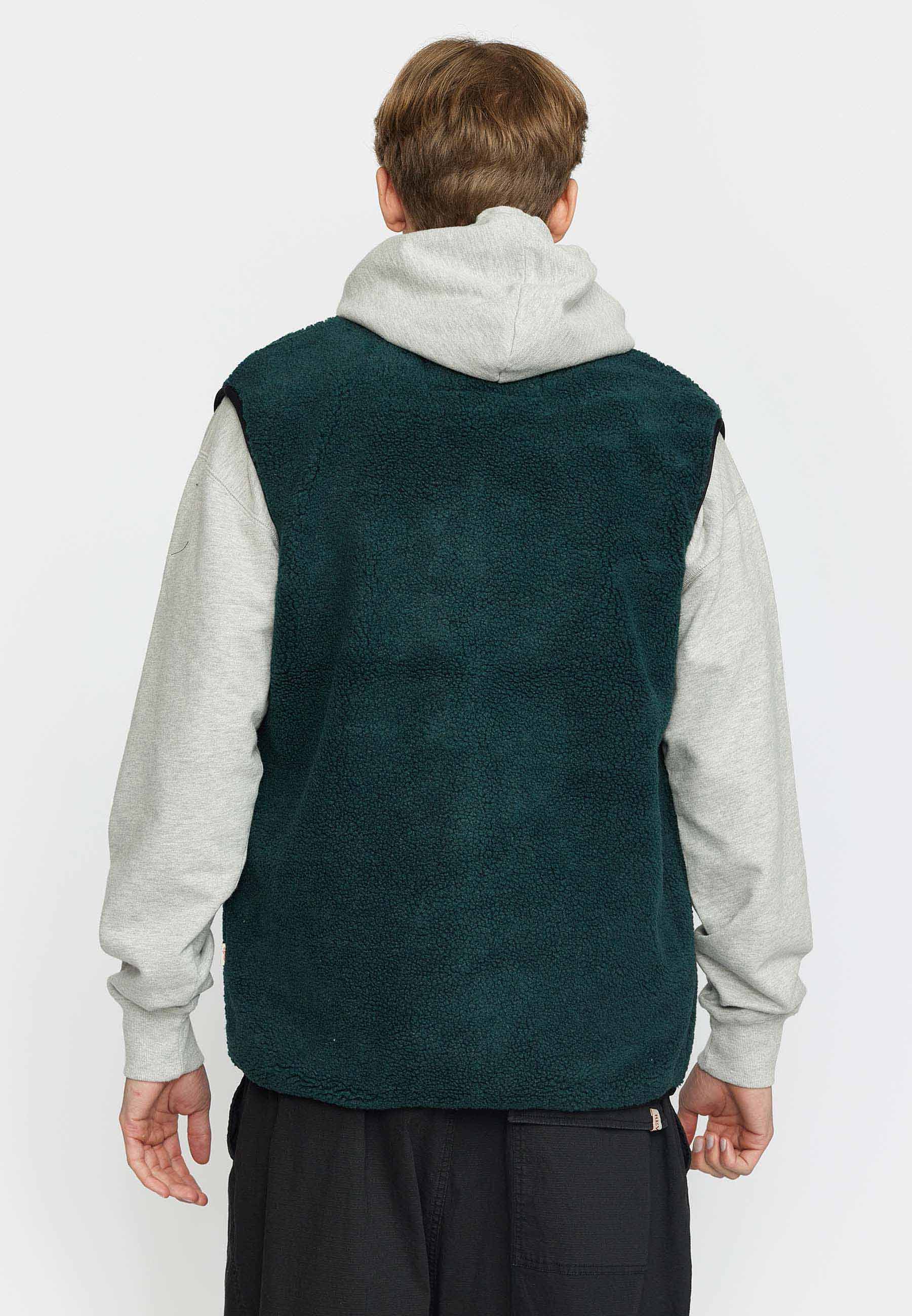 Revolution Pocket Teddy Vest Fleece Darkgreen
