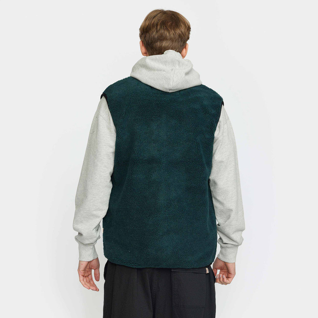 Revolution Pocket Teddy Vest Fleece Darkgreen