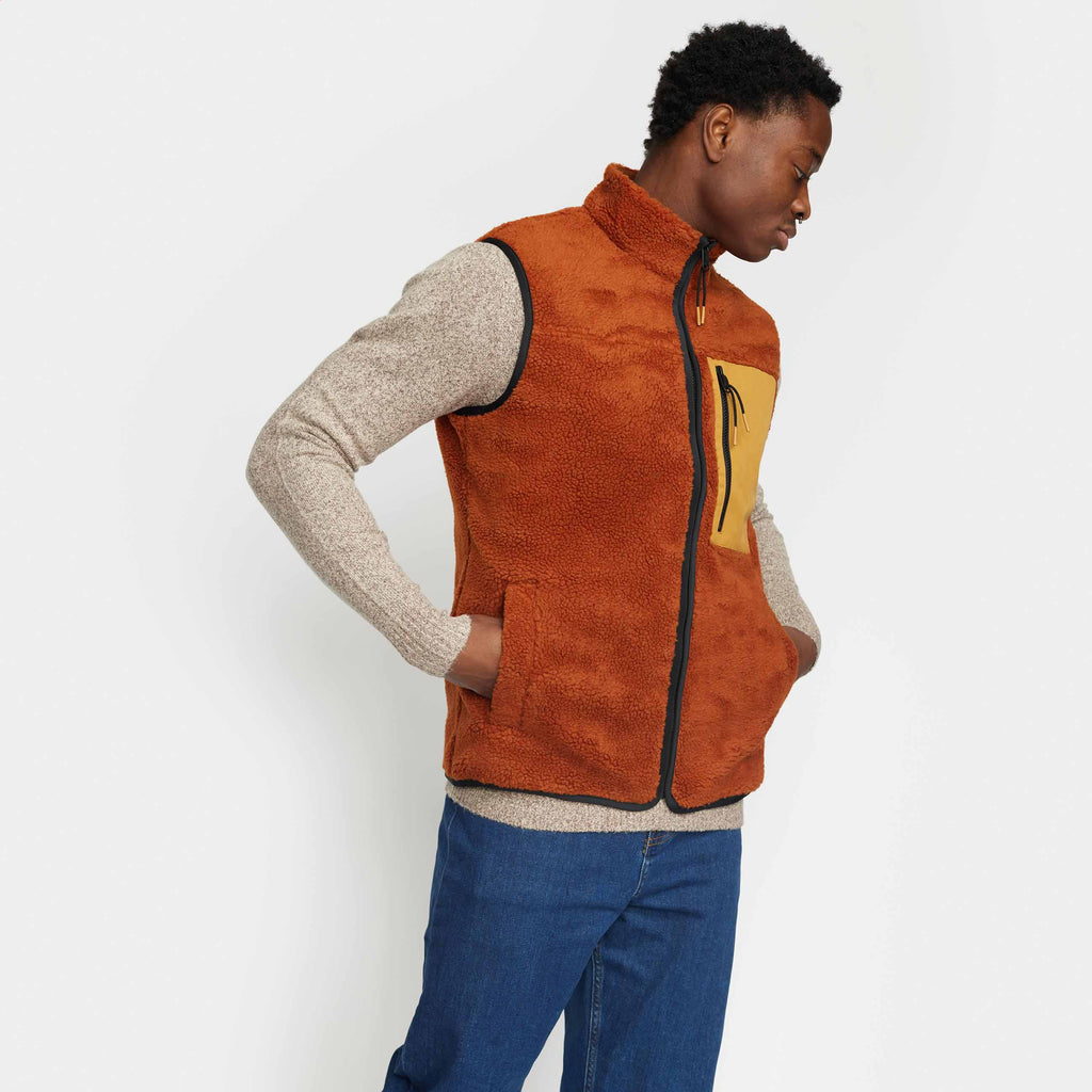 Revolution Pocket Teddy Vest Fleece Orange