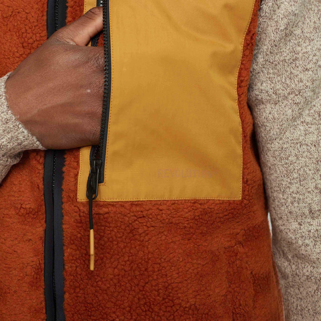 Revolution Pocket Teddy Vest Fleece Orange