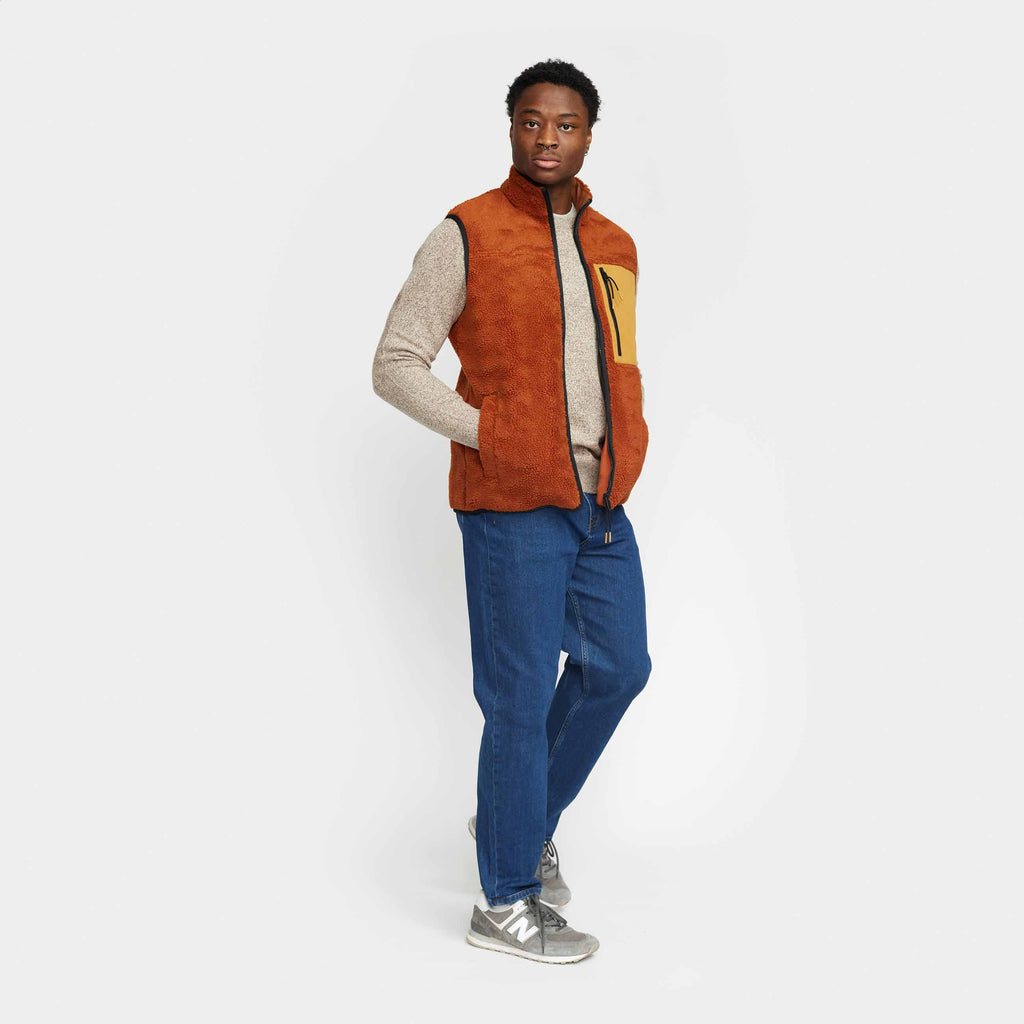 Revolution Pocket Teddy Vest Fleece Orange