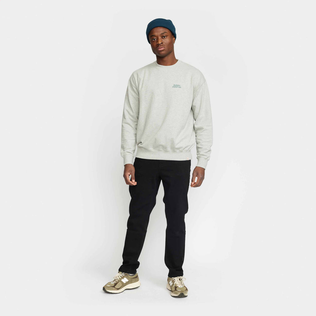 Revolution Printed Crewneck Sweatshirts Grey-melange