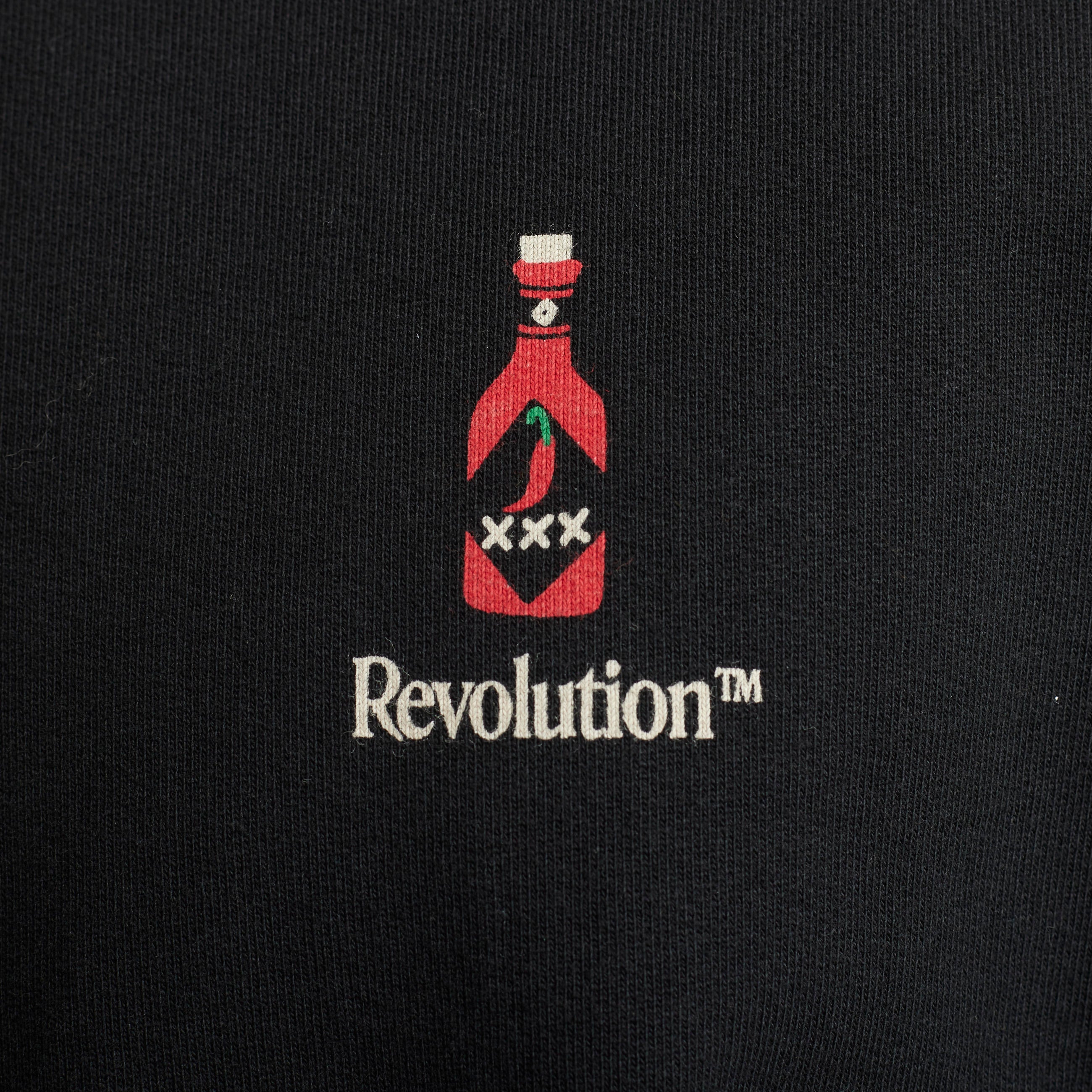 Revolution Printed Crewneck Sweatshirts Black