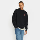 Revolution Printed Crewneck Sweatshirts Black