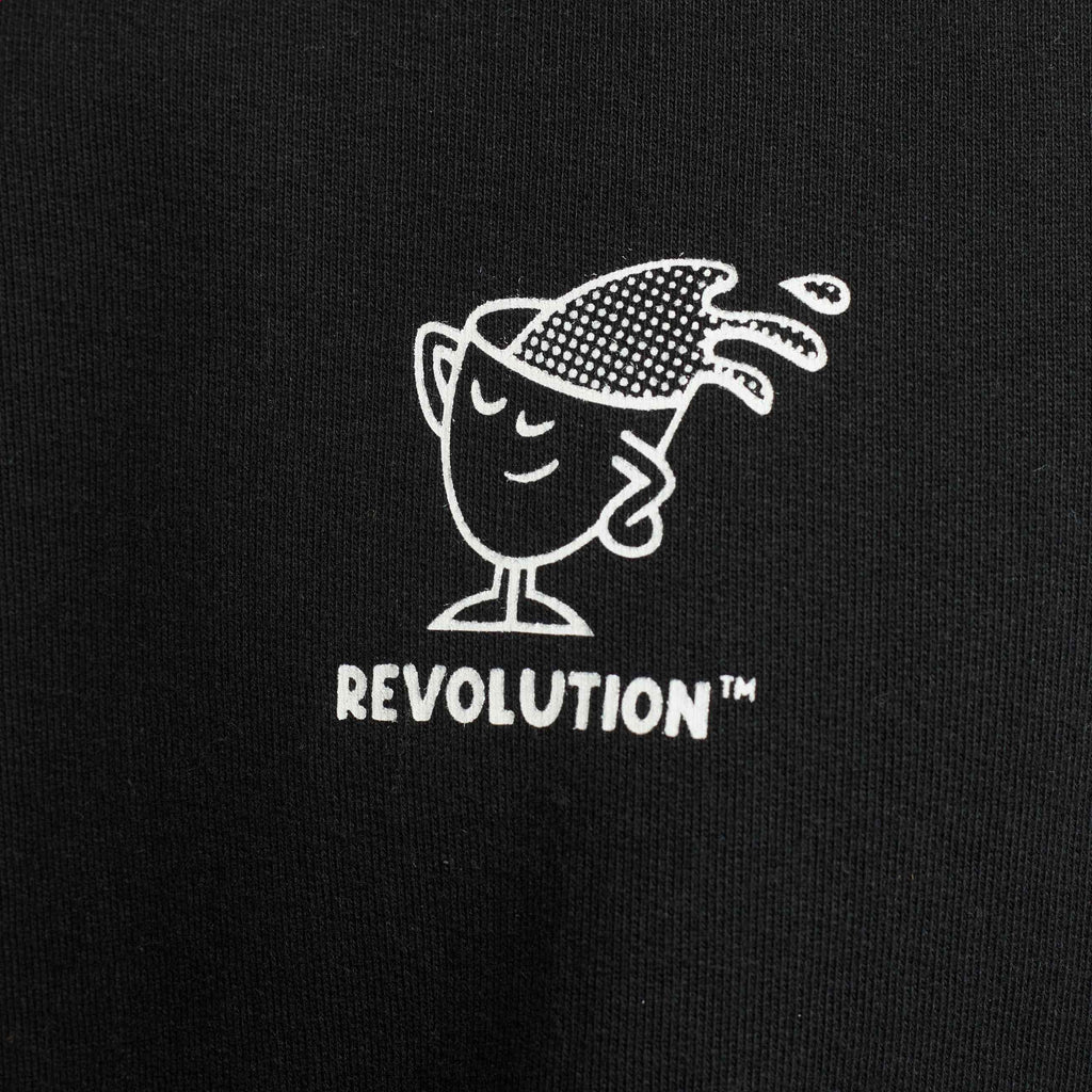 Revolution Printed Crewneck Sweatshirts Black