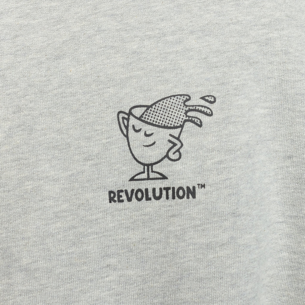 Revolution Printed Crewneck Sweatshirts Grey-melange