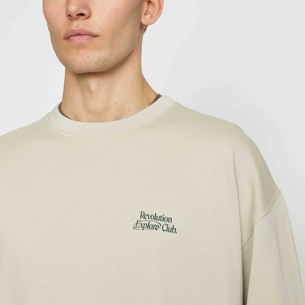 Revolution Printed Crewneck Sweatshirts Offwhite