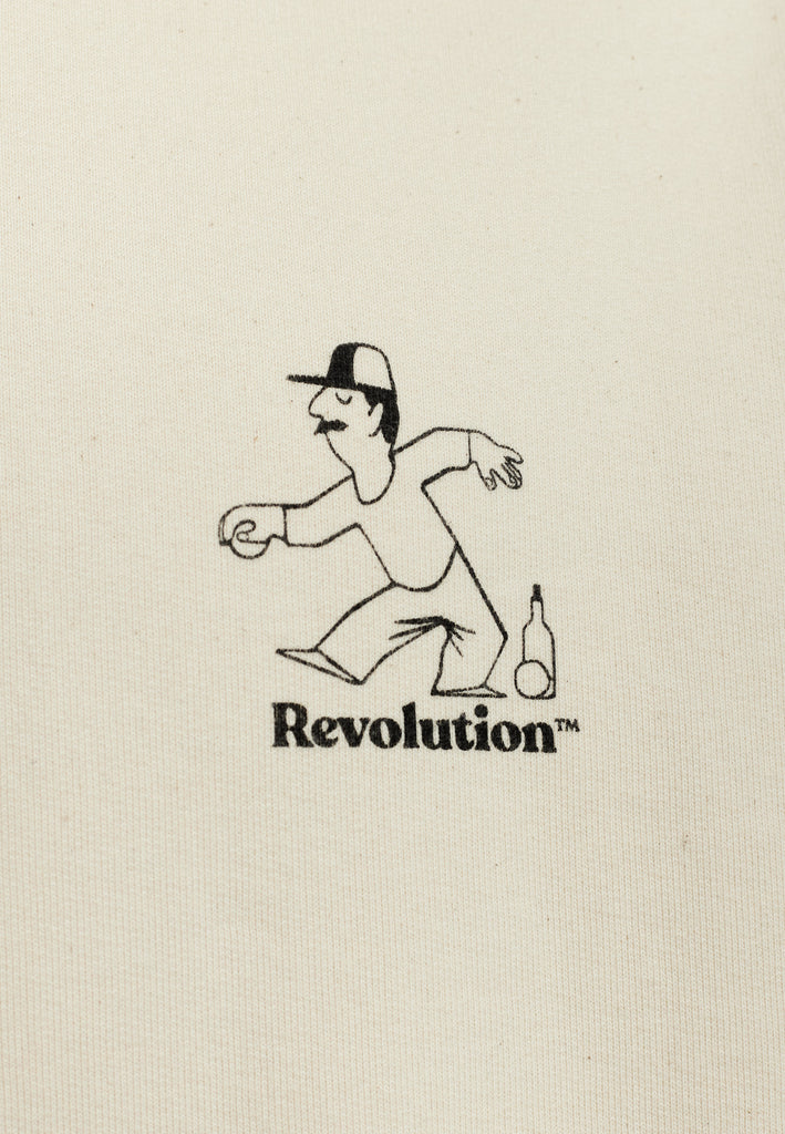 Revolution Printed Crewneck Sweatshirts Offwhite