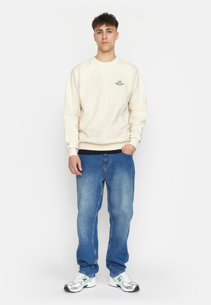 Revolution Printed Crewneck Sweatshirts Offwhite