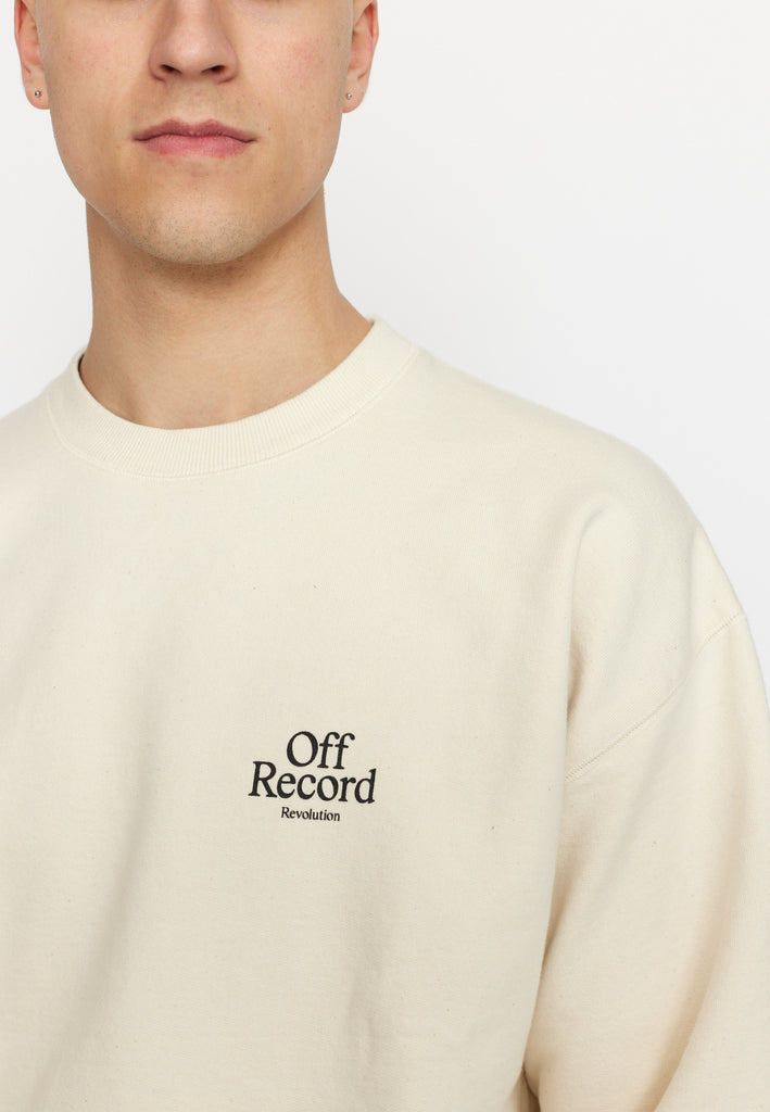 Revolution Printed Crewneck Sweatshirts Offwhite