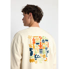 Revolution Printed Crewneck Sweatshirts Offwhite