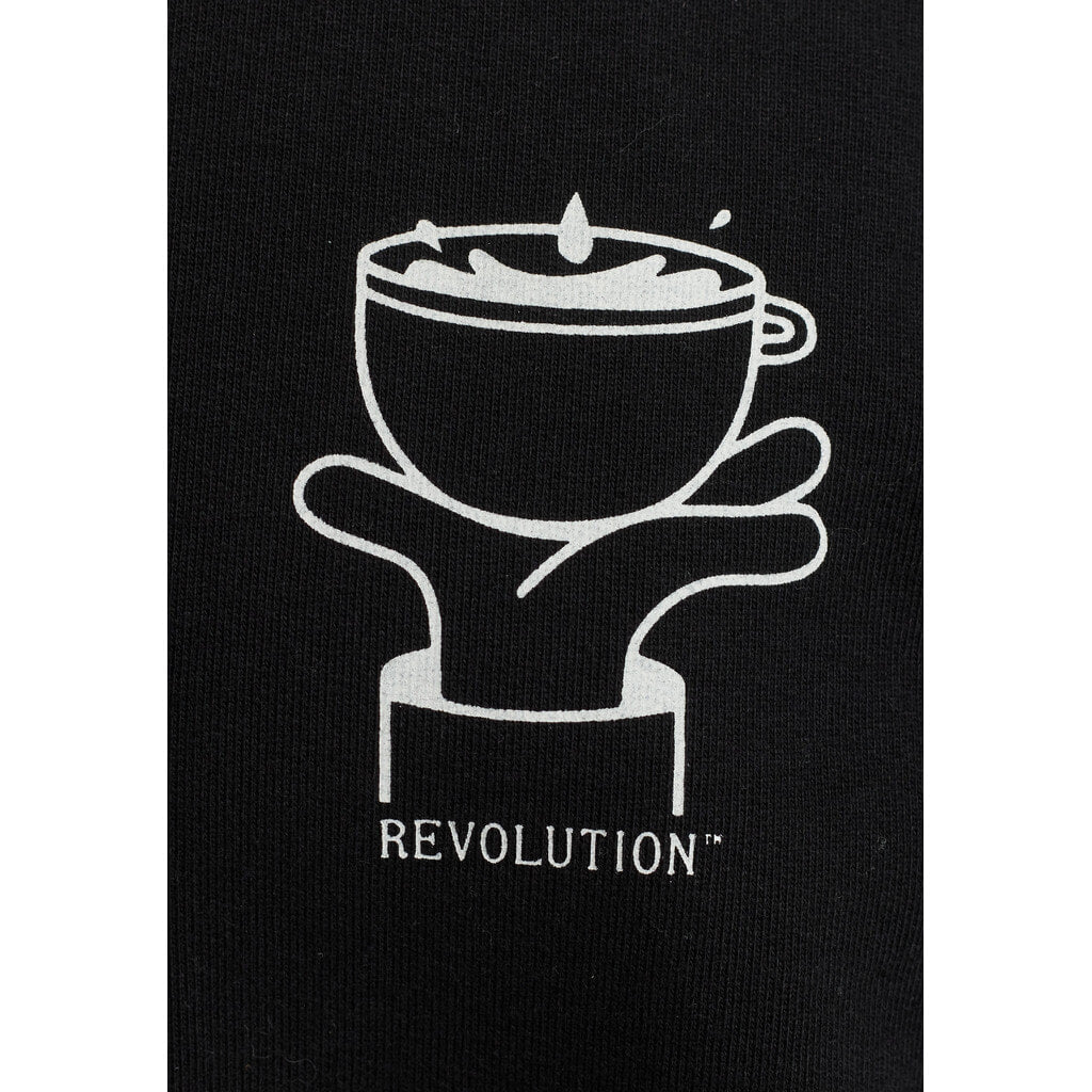 Revolution Printed Crewneck Sweatshirts Black