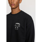 Revolution Printed Crewneck Sweatshirts Black