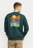Revolution Printed Crewneck Sweatshirts Darkgreen