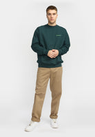 Revolution Printed Crewneck Sweatshirts Darkgreen