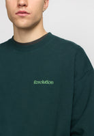 Revolution Printed Crewneck Sweatshirts Darkgreen