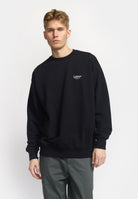Revolution Printed Crewneck Sweatshirts Black