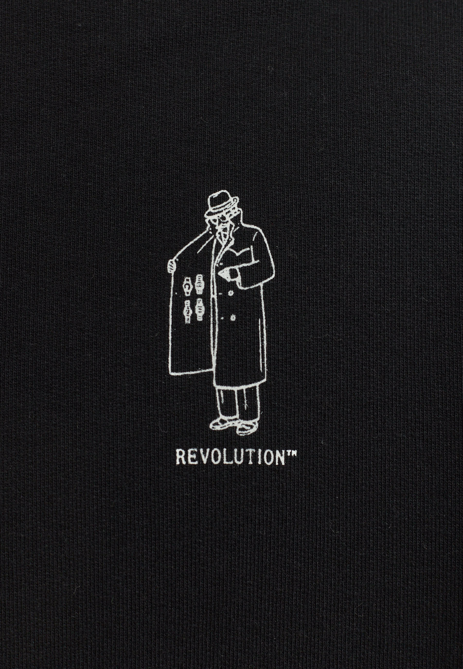 Revolution Printed Crewneck Sweatshirts Black