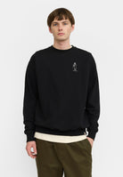 Revolution Printed Crewneck Sweatshirts Black