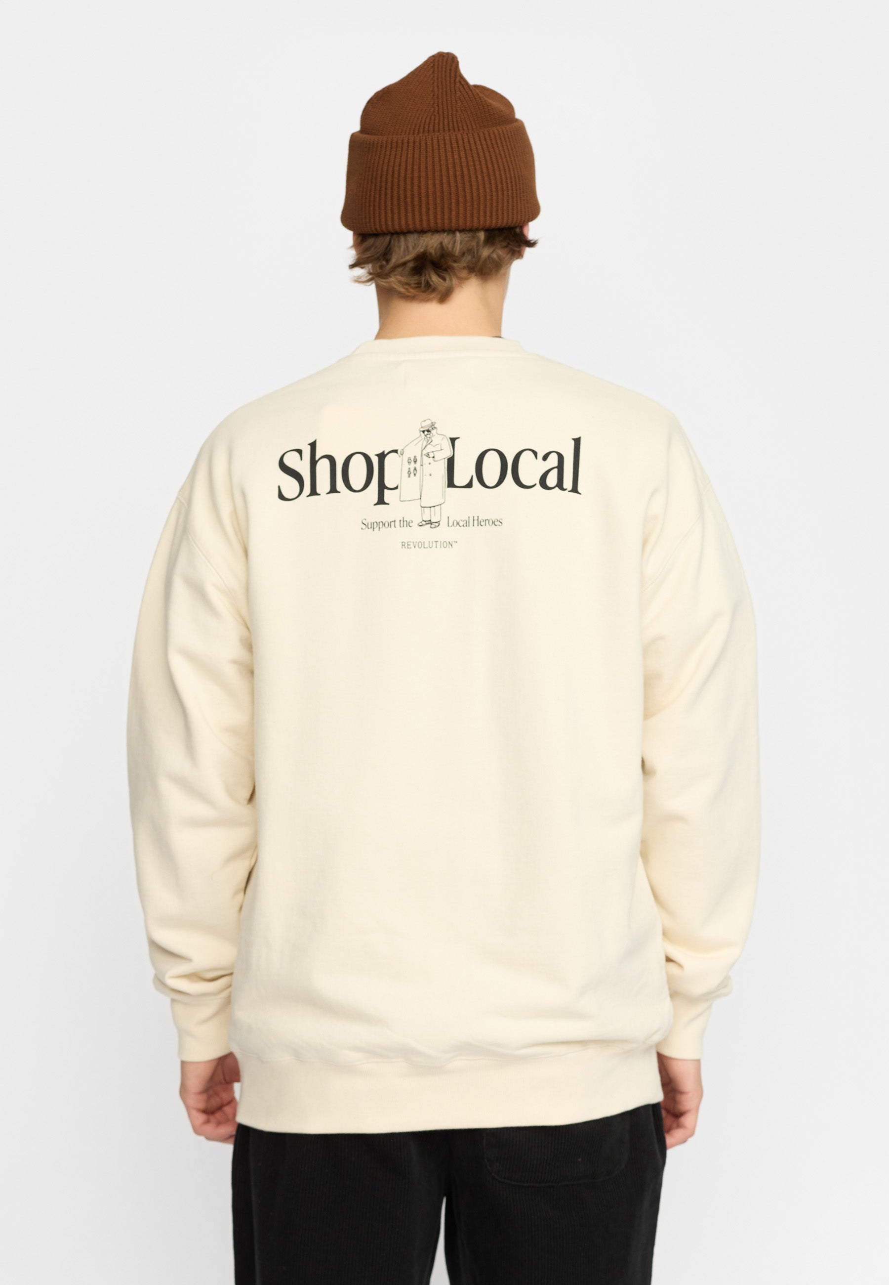 Revolution Printed Crewneck Sweatshirts Offwhite