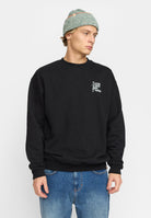 Revolution Printed Crewneck Sweatshirts Black