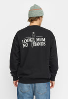 Revolution Printed Crewneck Sweatshirts Black
