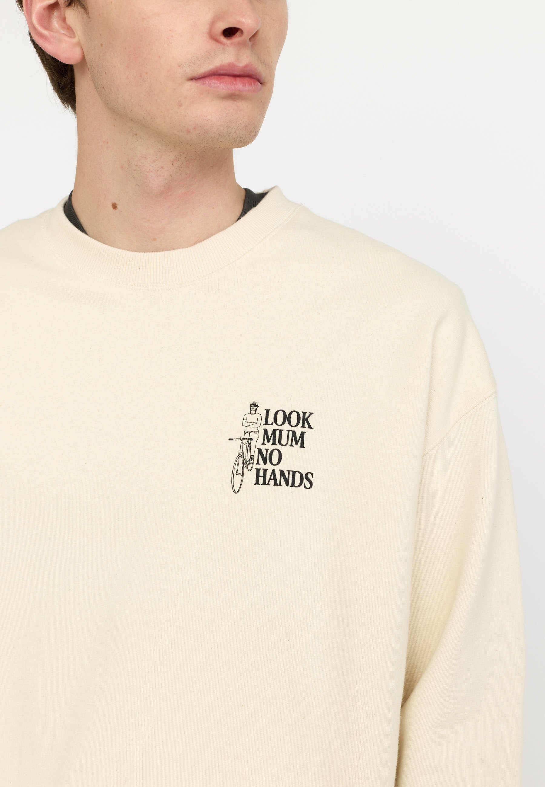 Revolution Printed Crewneck Sweatshirts Offwhite