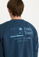 Revolution Printed Crewneck Sweatshirts Darkblue