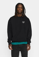 Revolution Printed Crewneck Sweatshirts Black