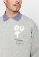 Revolution Printed Crewneck Sweatshirts Grey-melange