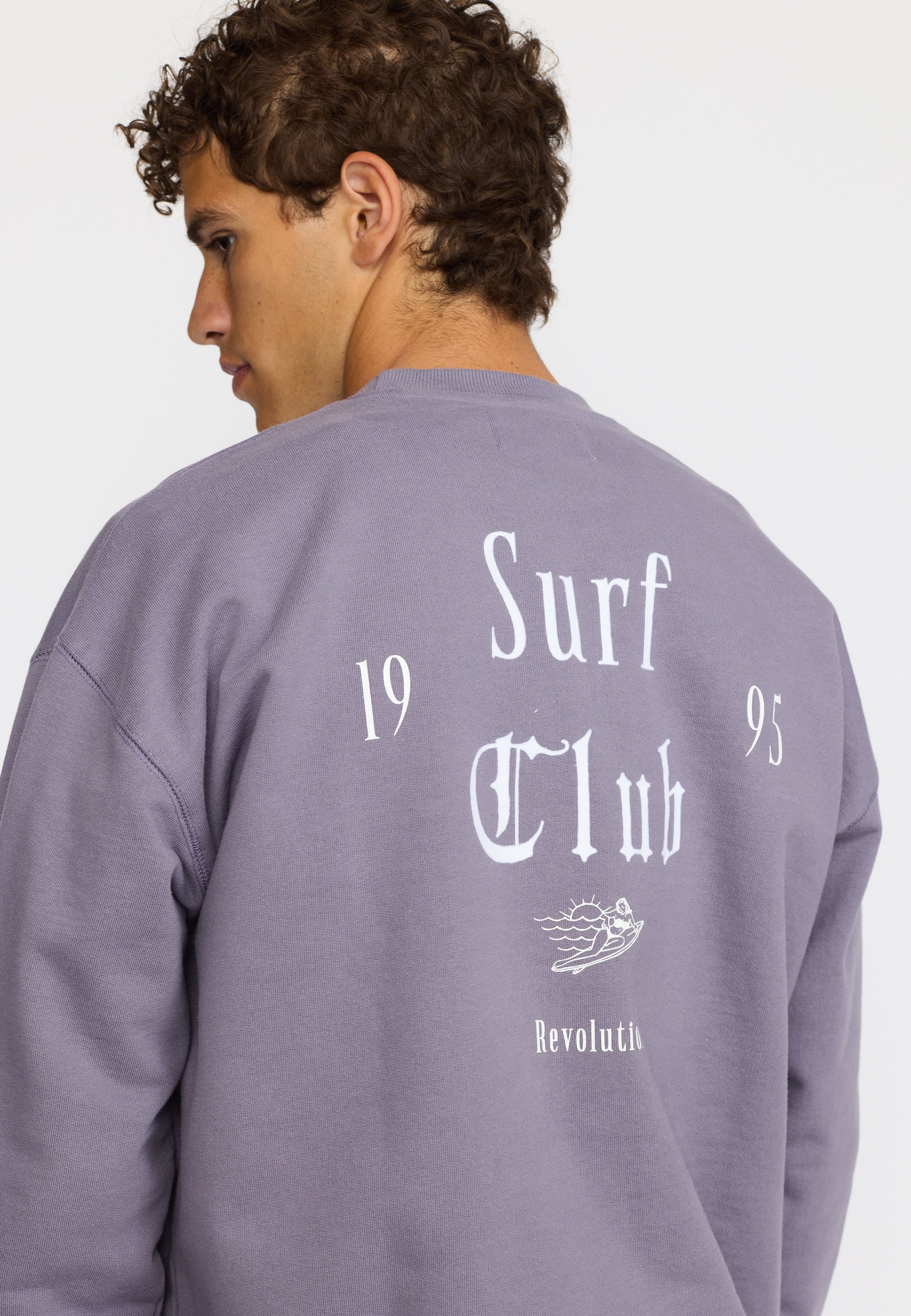 Revolution Printed Crewneck Sweatshirts Purple