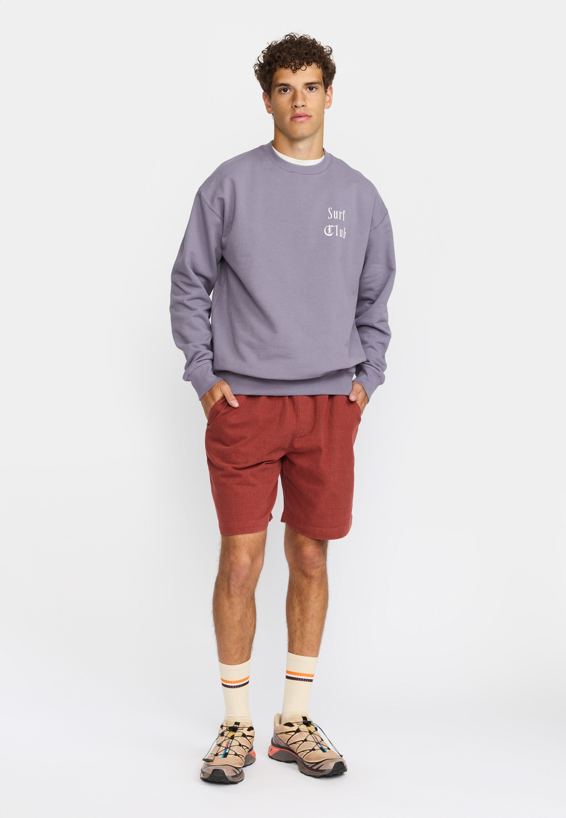 Revolution Printed Crewneck Sweatshirts Purple