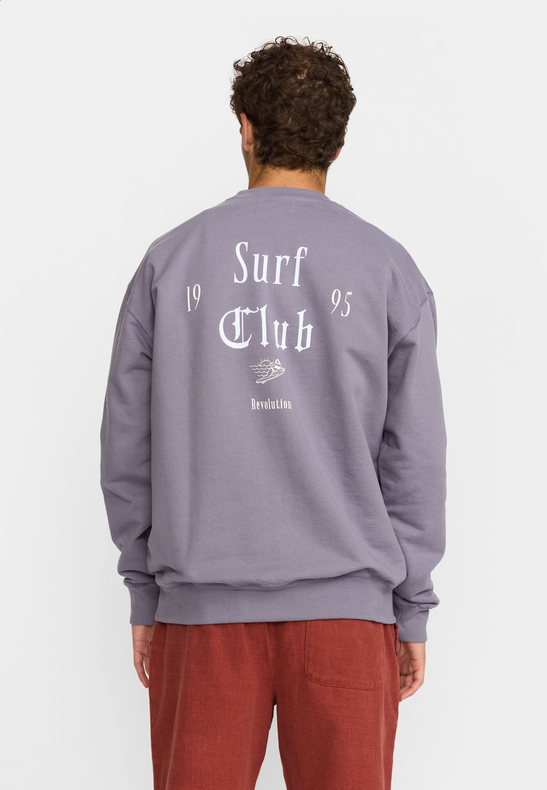 Revolution Printed Crewneck Sweatshirts Purple
