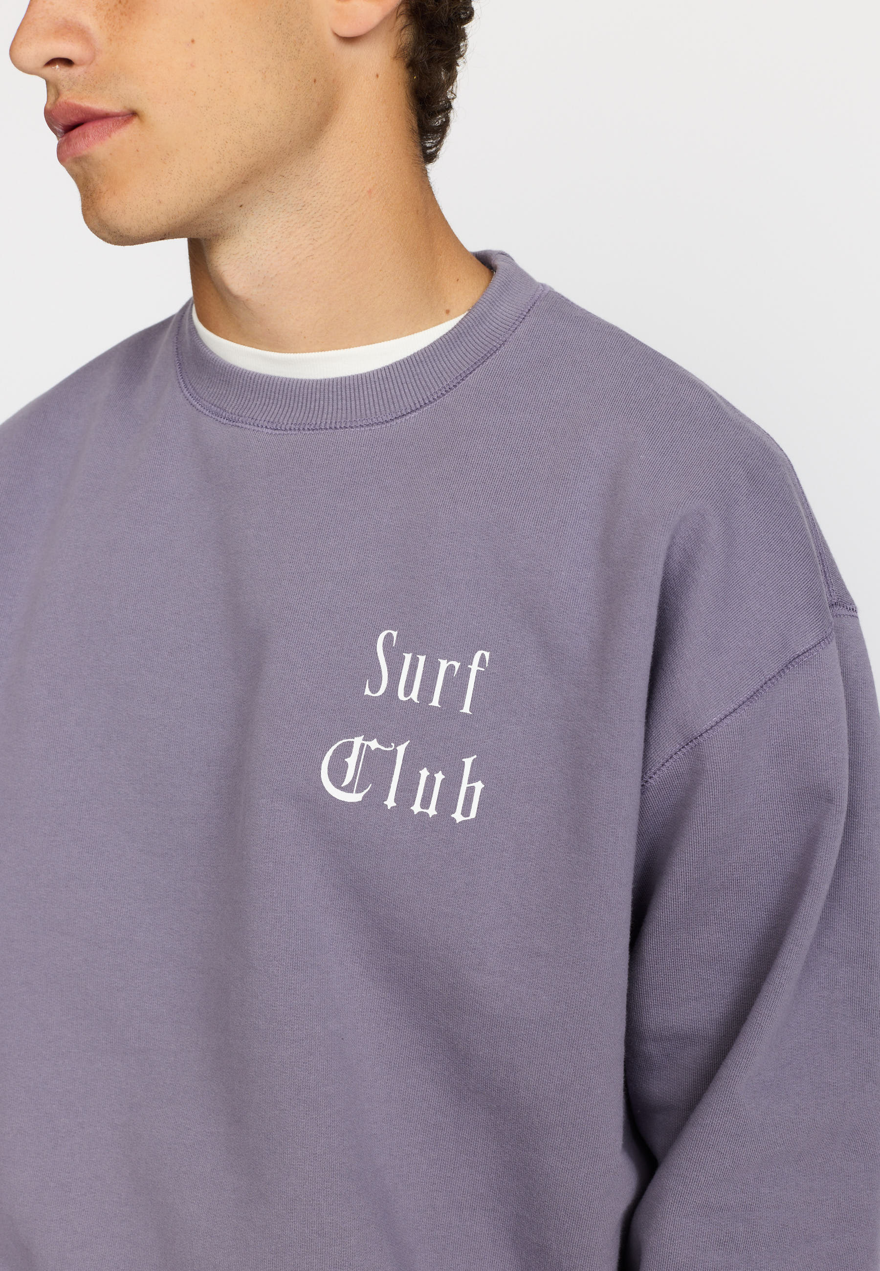 Revolution Printed Crewneck Sweatshirts Purple