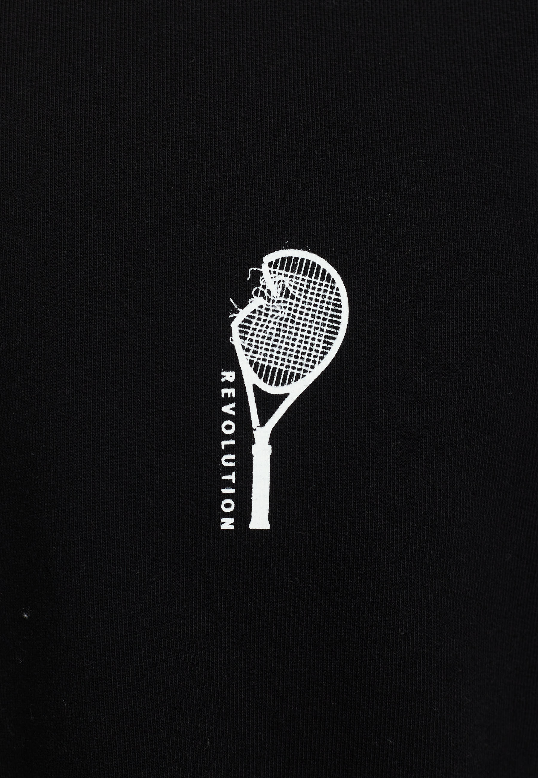 Revolution Printed Crewneck Sweatshirts Black
