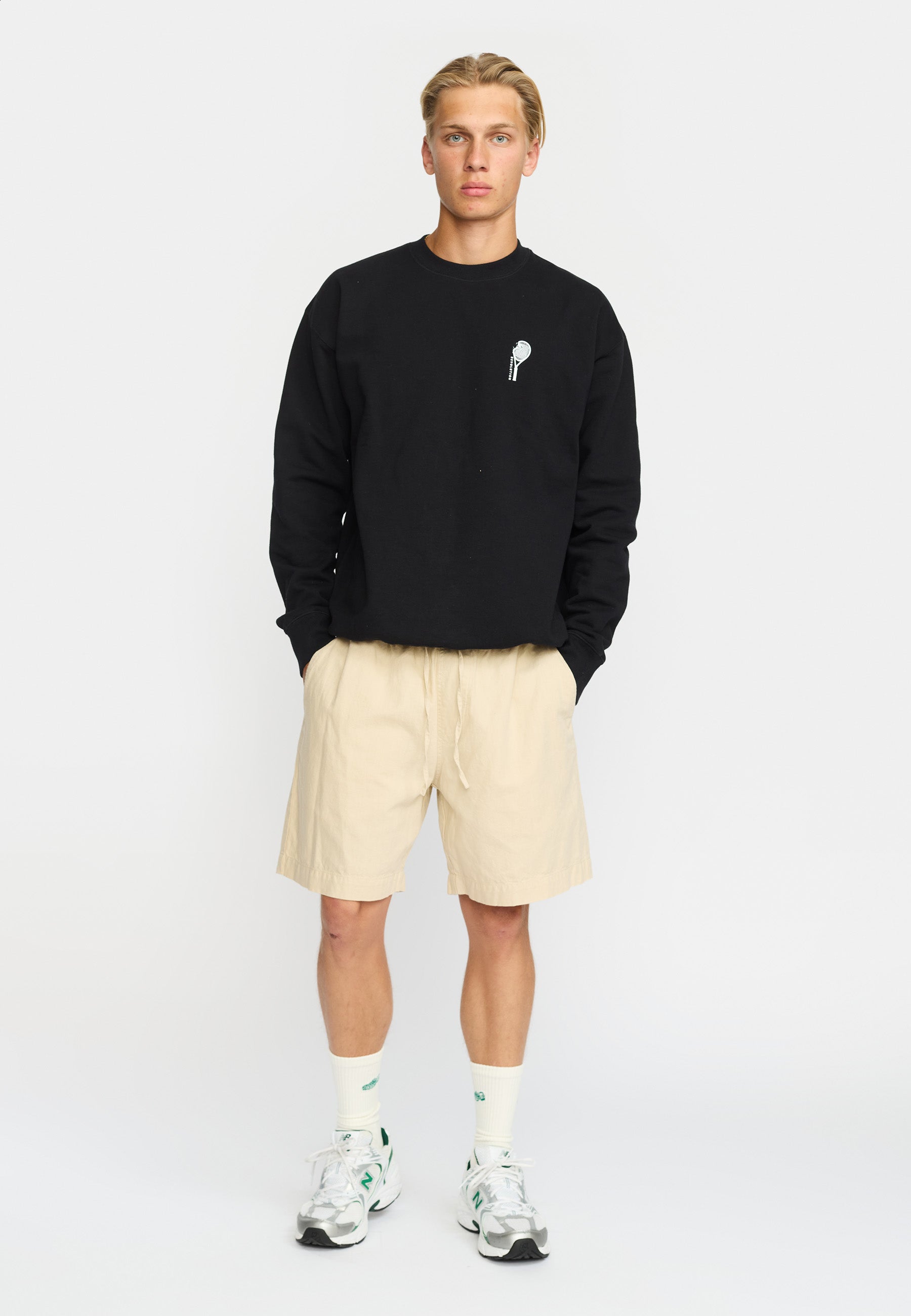 Revolution Printed Crewneck Sweatshirts Black