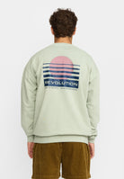 Revolution Printed Crewneck Sweatshirts Mint