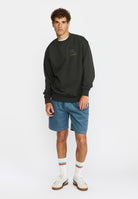Revolution Printed Crewneck Sweatshirts Black