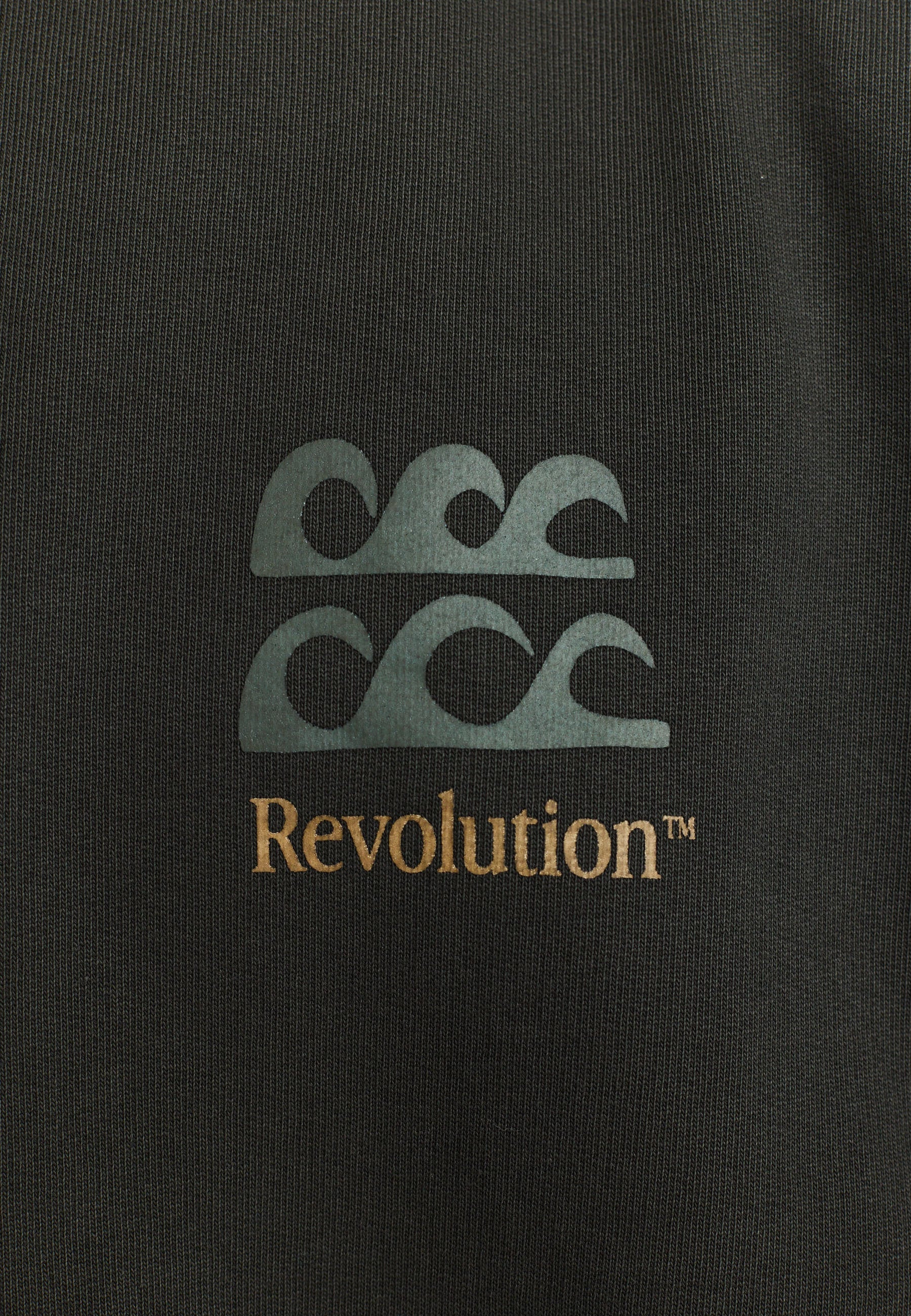 Revolution Printed Crewneck Sweatshirts Black