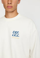 Revolution Printed Crewneck Sweatshirts Offwhite