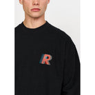 Revolution Printed Crewneck Sweatshirts Black-melange