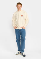 Revolution Printed Crewneck Sweatshirts Offwhite-melange