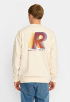 Revolution Printed Crewneck Sweatshirts Offwhite-melange