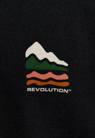 Revolution Printed Crewneck Sweatshirts Black-melange